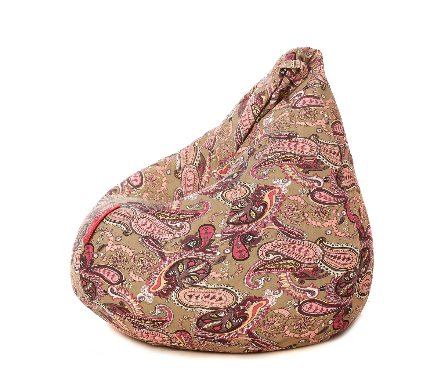 Style Homez Classic Cotton Canvas Paisley Printed Bean Bag Jumbo SAC Size with Bean Bag Refill Fillers