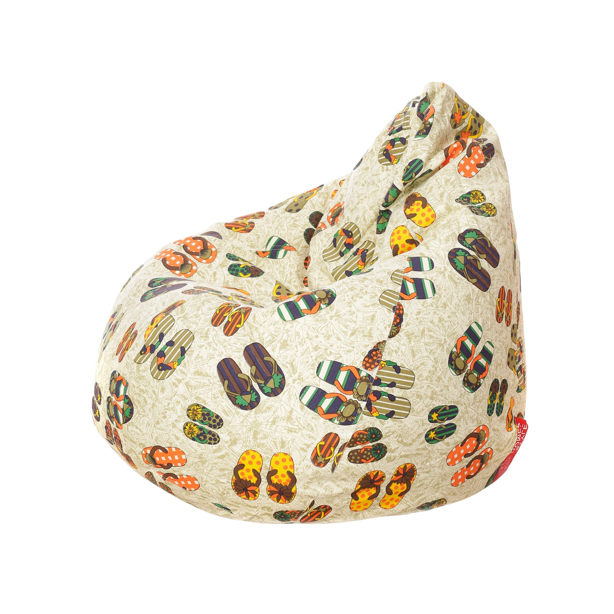 Style Homez CLASSIC BEAN BAG, Cotton Canvas Abstract Printed, Jumbo Size SAC, Cover Only