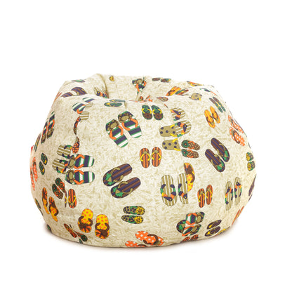Style Homez Classic Cotton Canvas Abstract Printed Bean Bag Jumbo SAC Size with Bean Bag Refill Fillers