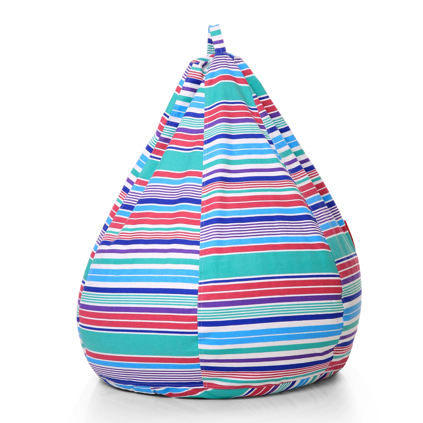 Style Homez Classic Premium Cotton Canvas Stripes Printed Bean Bag XL Size Filled with Beans Fillers