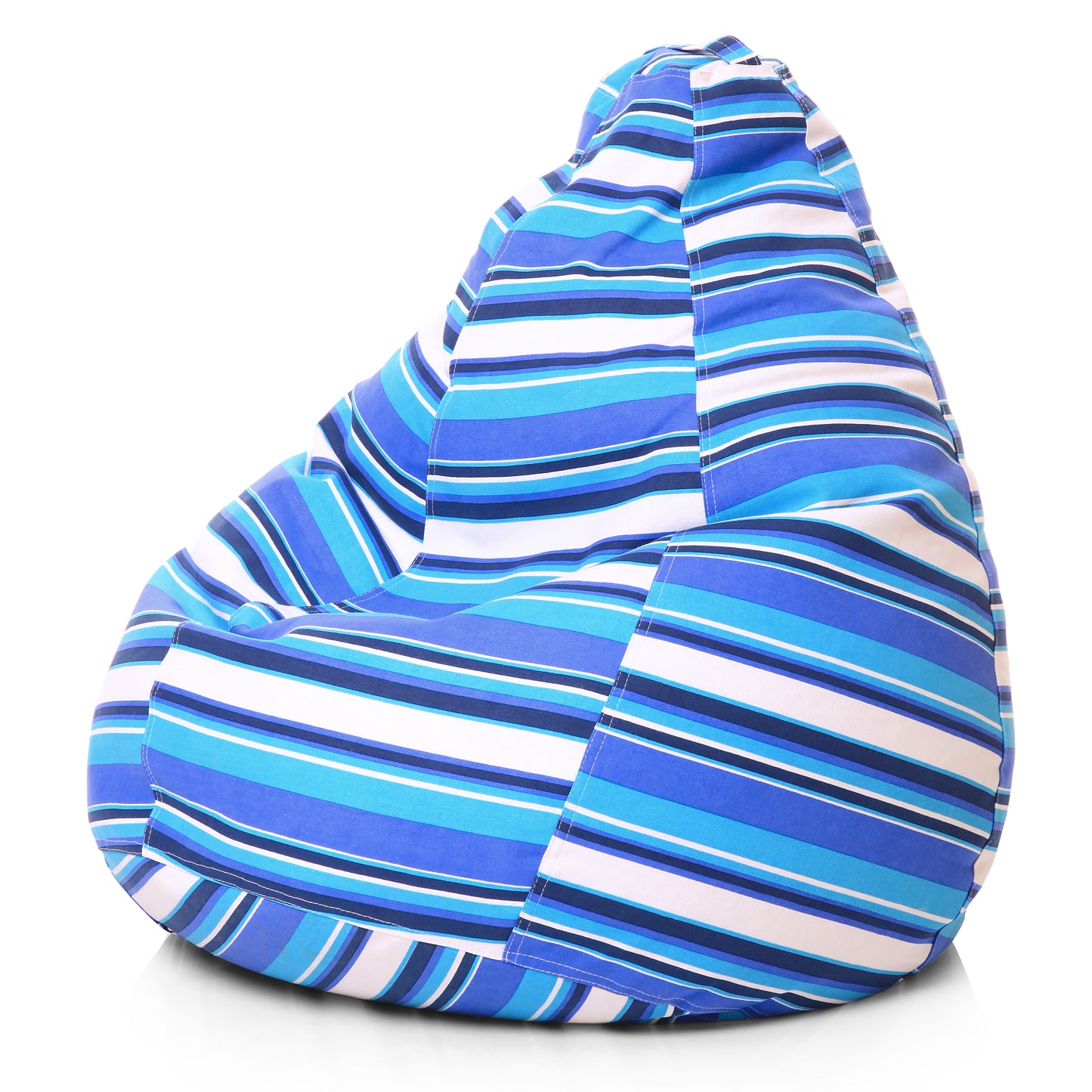 Style Homez Classic Premium Cotton Canvas Stripes Printed Bean Bag XL Size Filled with Beans Fillers