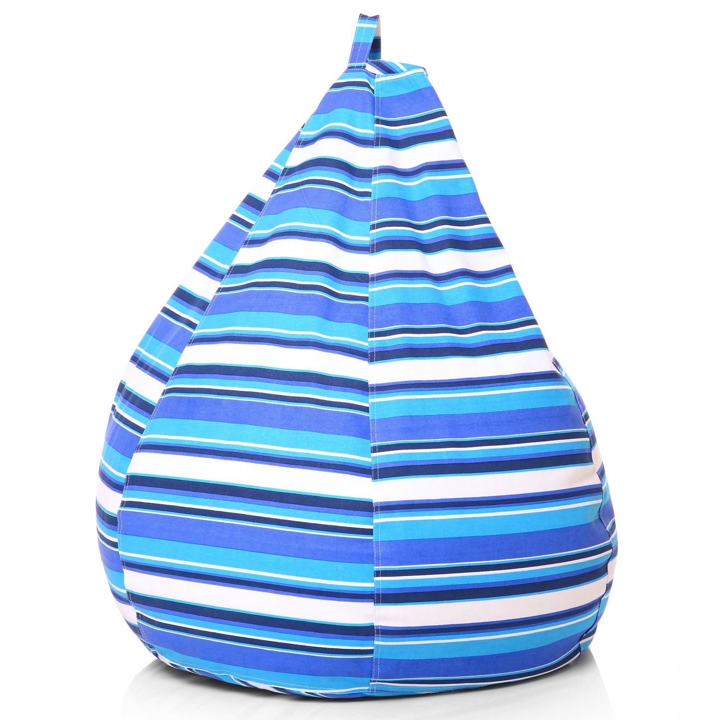 Style Homez Classic Premium Cotton Canvas Stripes Printed Bean Bag XL Size Filled with Beans Fillers