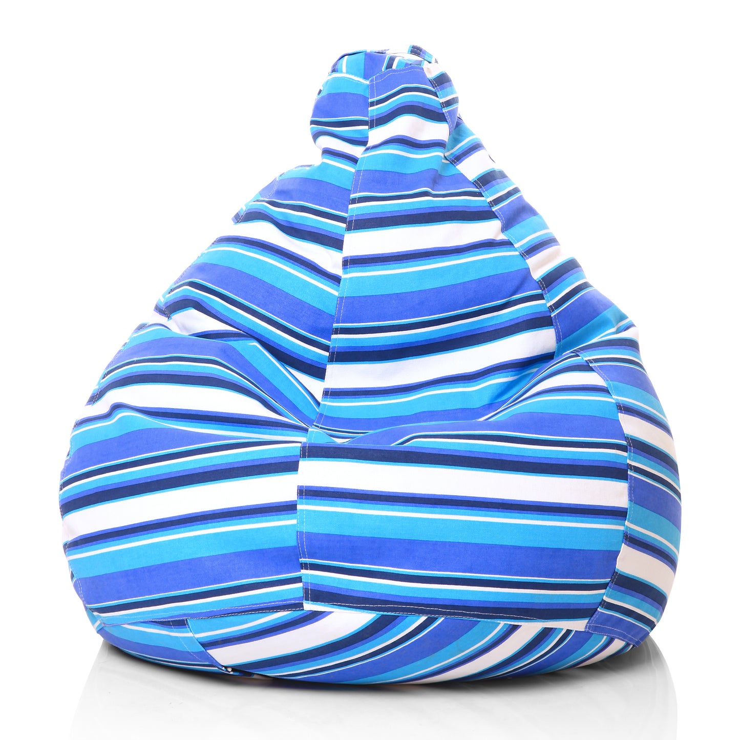 Style Homez Classic Premium Cotton Canvas Stripes Printed Bean Bag XL Size Filled with Beans Fillers