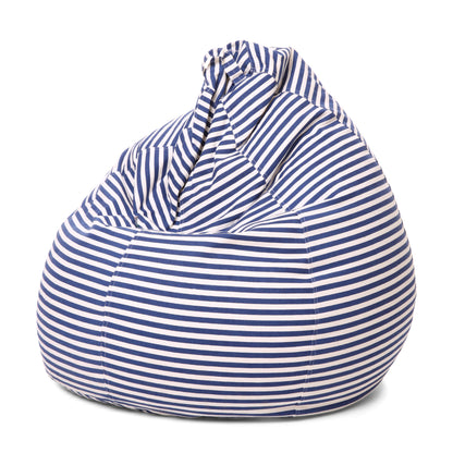 Style Homez Classic Premium Cotton Canvas Stripes Printed Bean Bag XL Size Filled with Beans Fillers