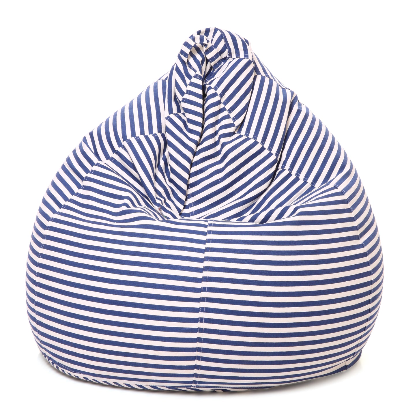 Style Homez Classic Premium Cotton Canvas Stripes Printed Bean Bag XL Size Filled with Beans Fillers