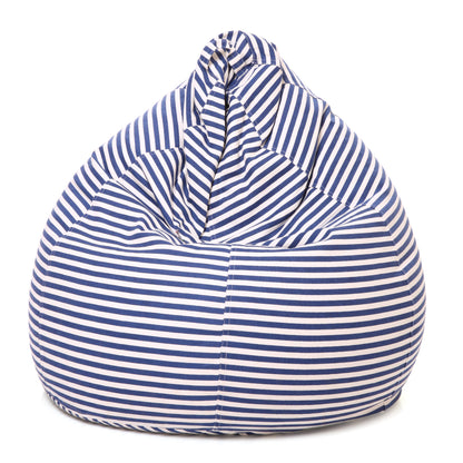 Style Homez Classic Premium Cotton Canvas Stripes Printed Bean Bag XL Size Filled with Beans Fillers