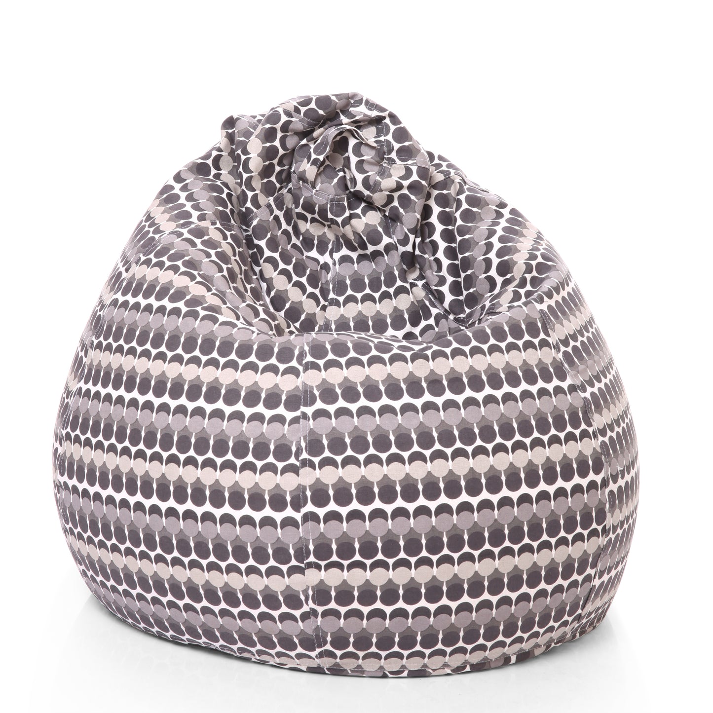 Style Homez Classic Premium Cotton Canvas Polka Dots Printed Bean Bag XL Size Filled with Beans Fillers
