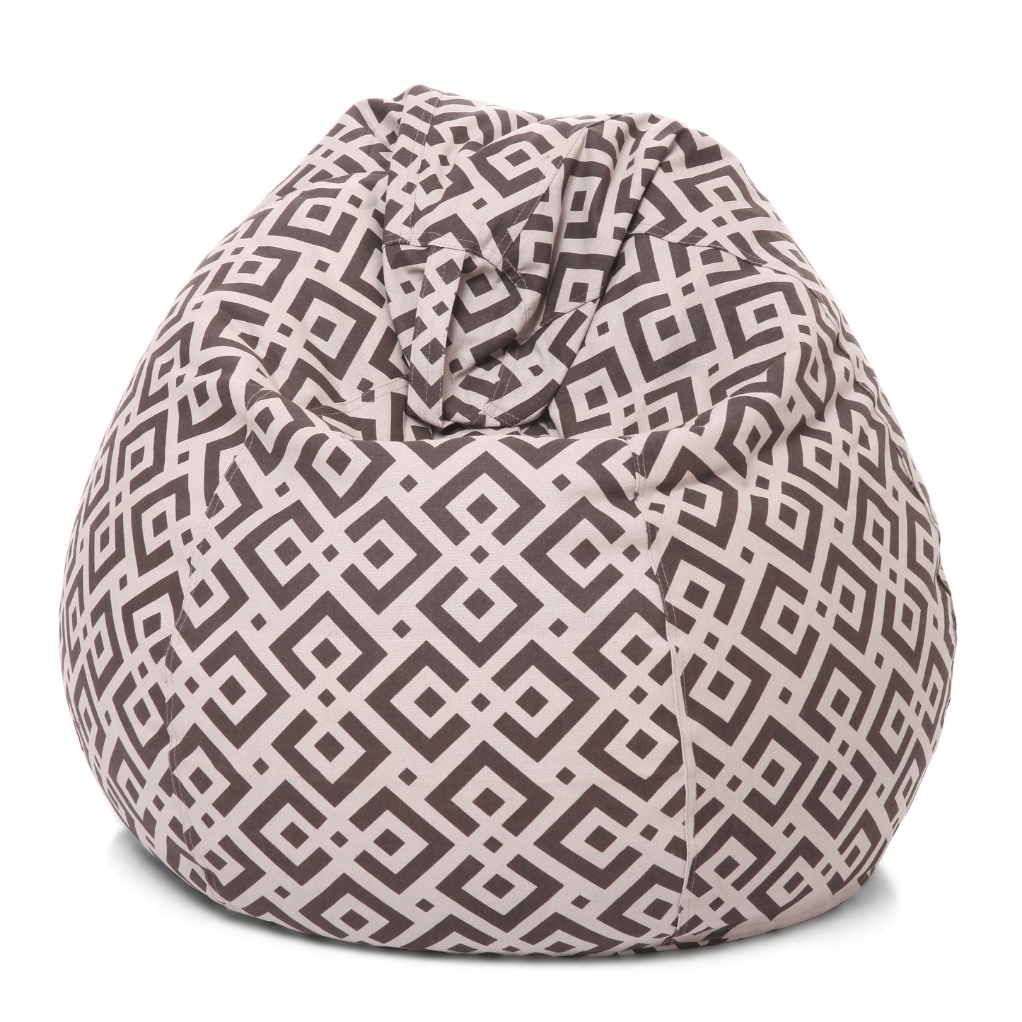 Style Homez Classic Premium Cotton Canvas Geometric Printed Bean Bag XL Size Filled with Beans Fillers