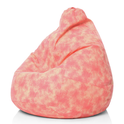Style Homez Classic Premium Cotton Canvas Abstract Printed Bean Bag XL Size Filled with Beans Fillers