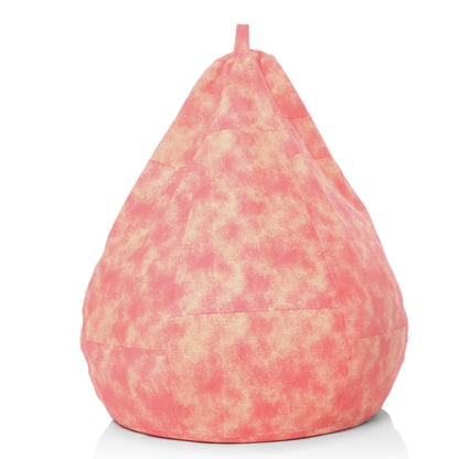 Style Homez Classic Premium Cotton Canvas Abstract Printed Bean Bag XL Size Filled with Beans Fillers