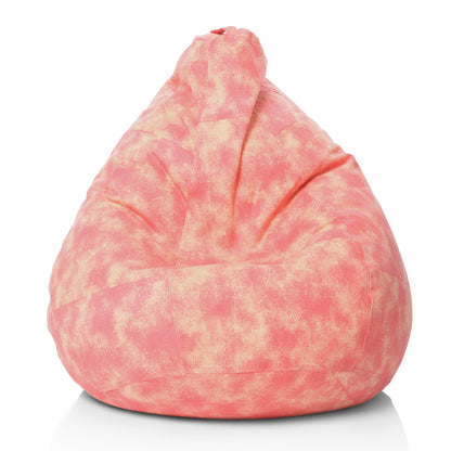 Style Homez Classic Premium Cotton Canvas Abstract Printed Bean Bag XL Size Filled with Beans Fillers