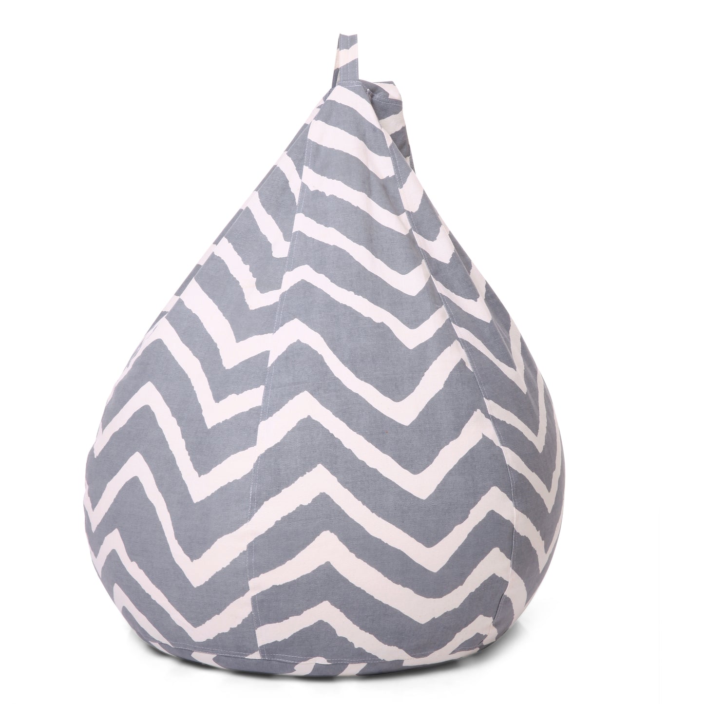 Style Homez Classic Premium Cotton Canvas Stripes Printed Bean Bag XL Size Filled with Beans Fillers
