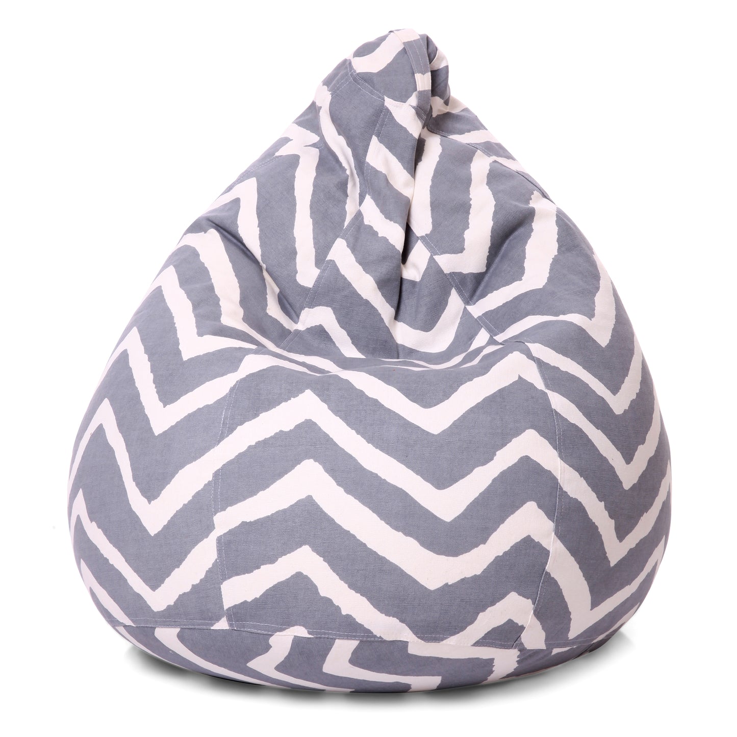 Style Homez Classic Premium Cotton Canvas Stripes Printed Bean Bag XL Size Filled with Beans Fillers