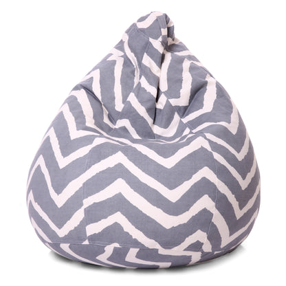 Style Homez Classic Premium Cotton Canvas Stripes Printed Bean Bag XL Size Filled with Beans Fillers