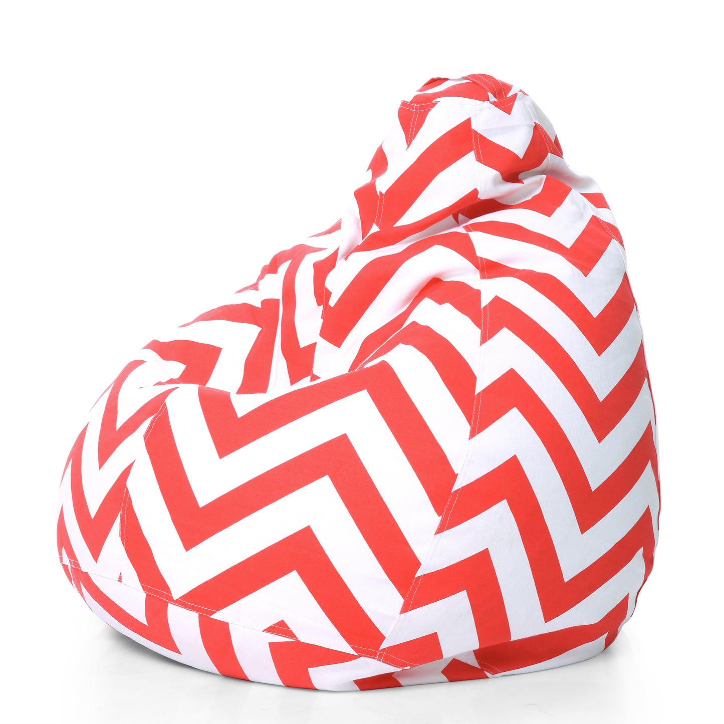 Style Homez Classic Premium Cotton Canvas Stripes Printed Bean Bag XL Size Filled with Beans Fillers