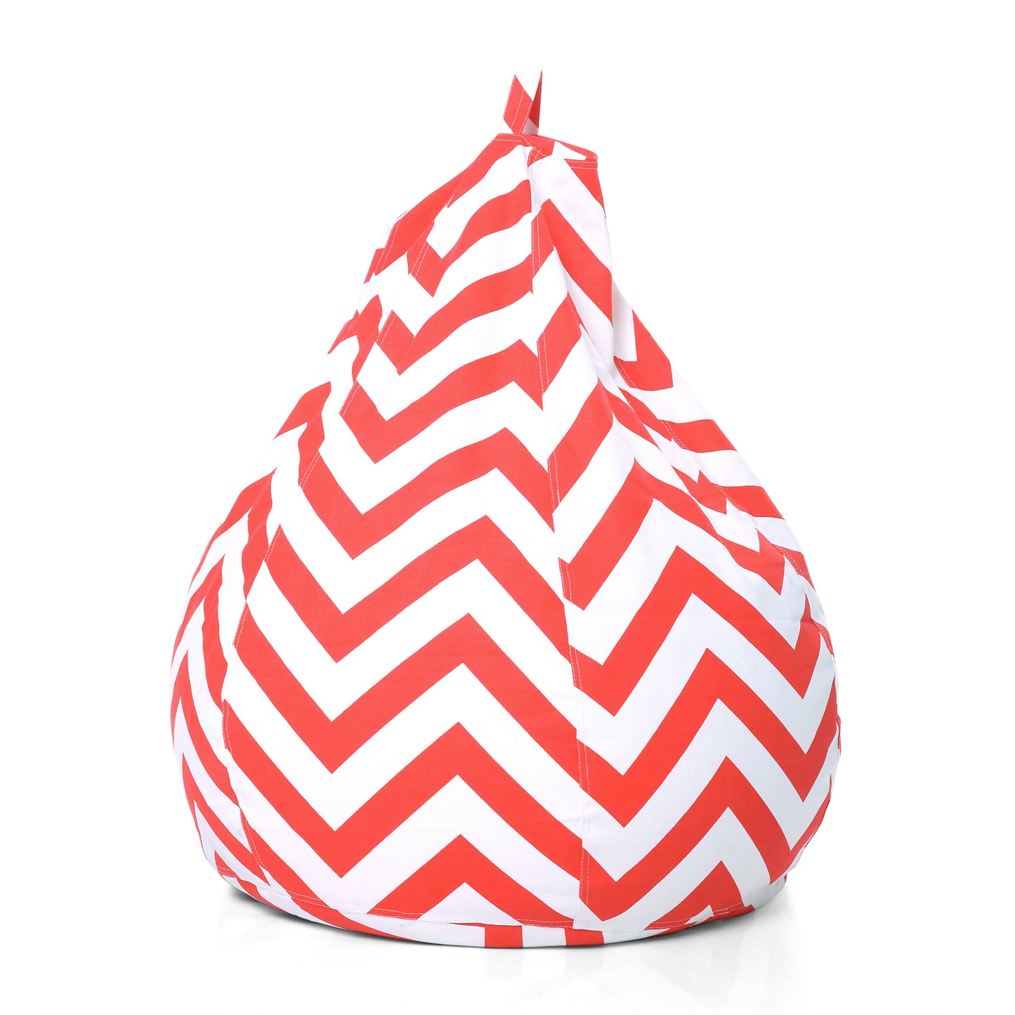 Style Homez Classic Premium Cotton Canvas Stripes Printed Bean Bag XL Size Filled with Beans Fillers
