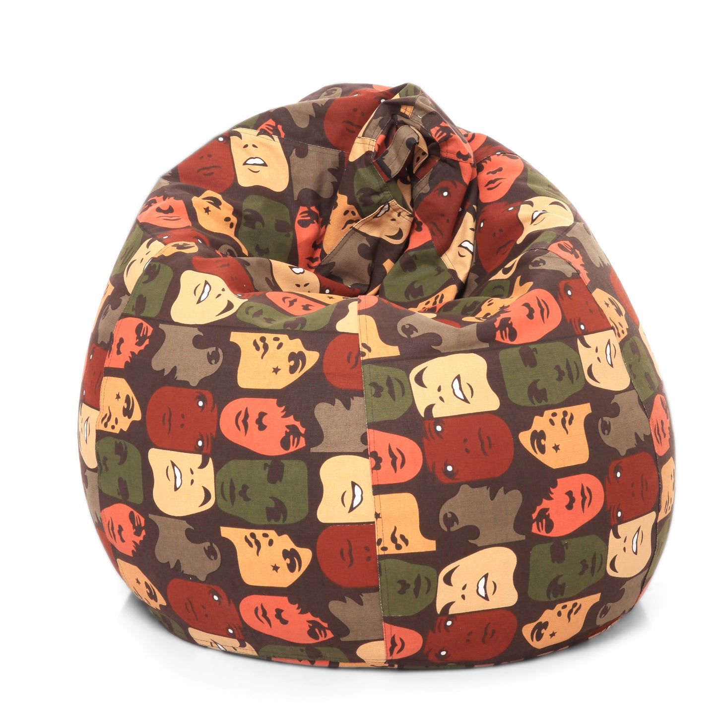 Style Homez Classic Premium Cotton Canvas Abstract Printed Bean Bag XL Size Filled with Beans Fillers
