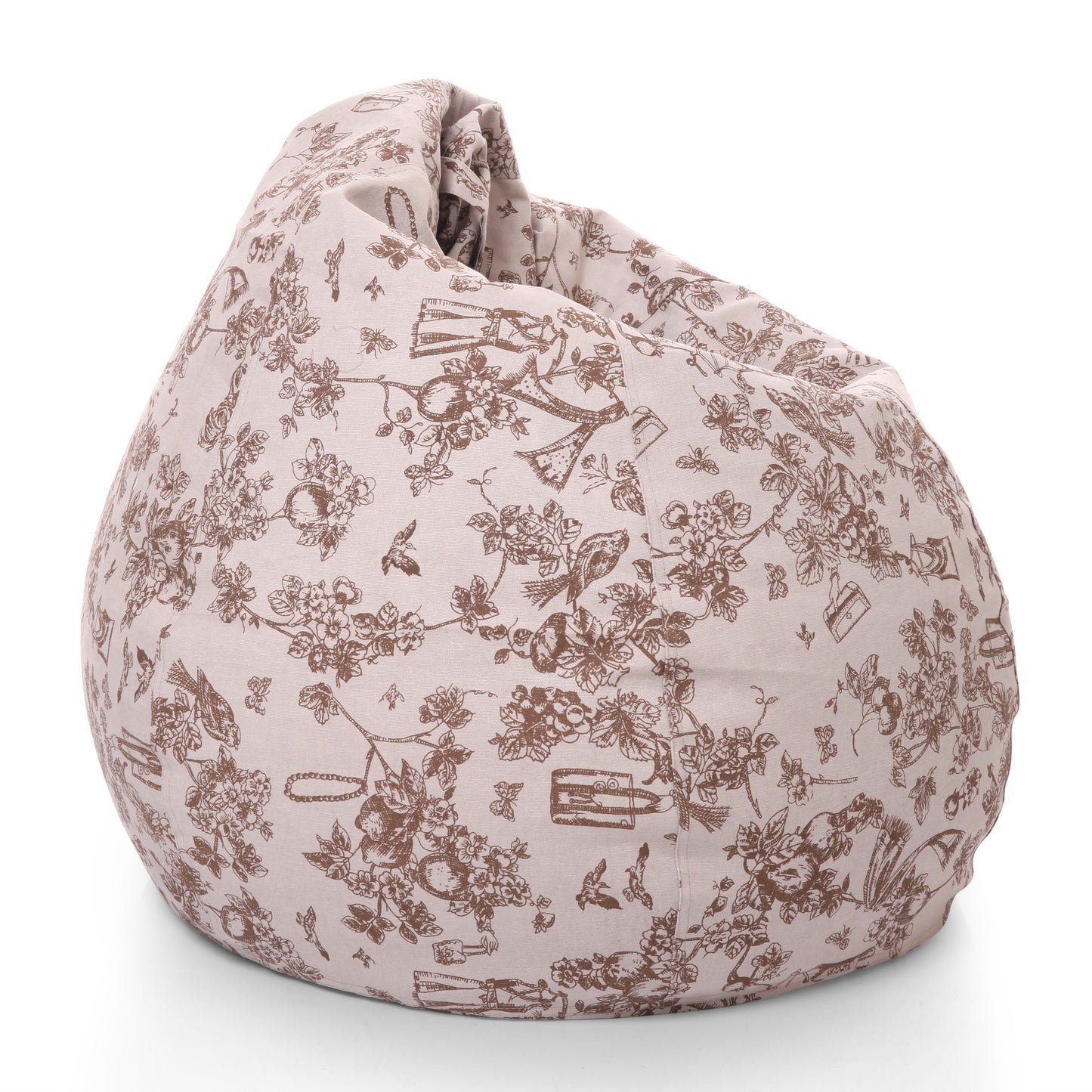 Style Homez Classic Premium Cotton Canvas Abstract Printed Bean Bag XL Size Filled with Beans Fillers