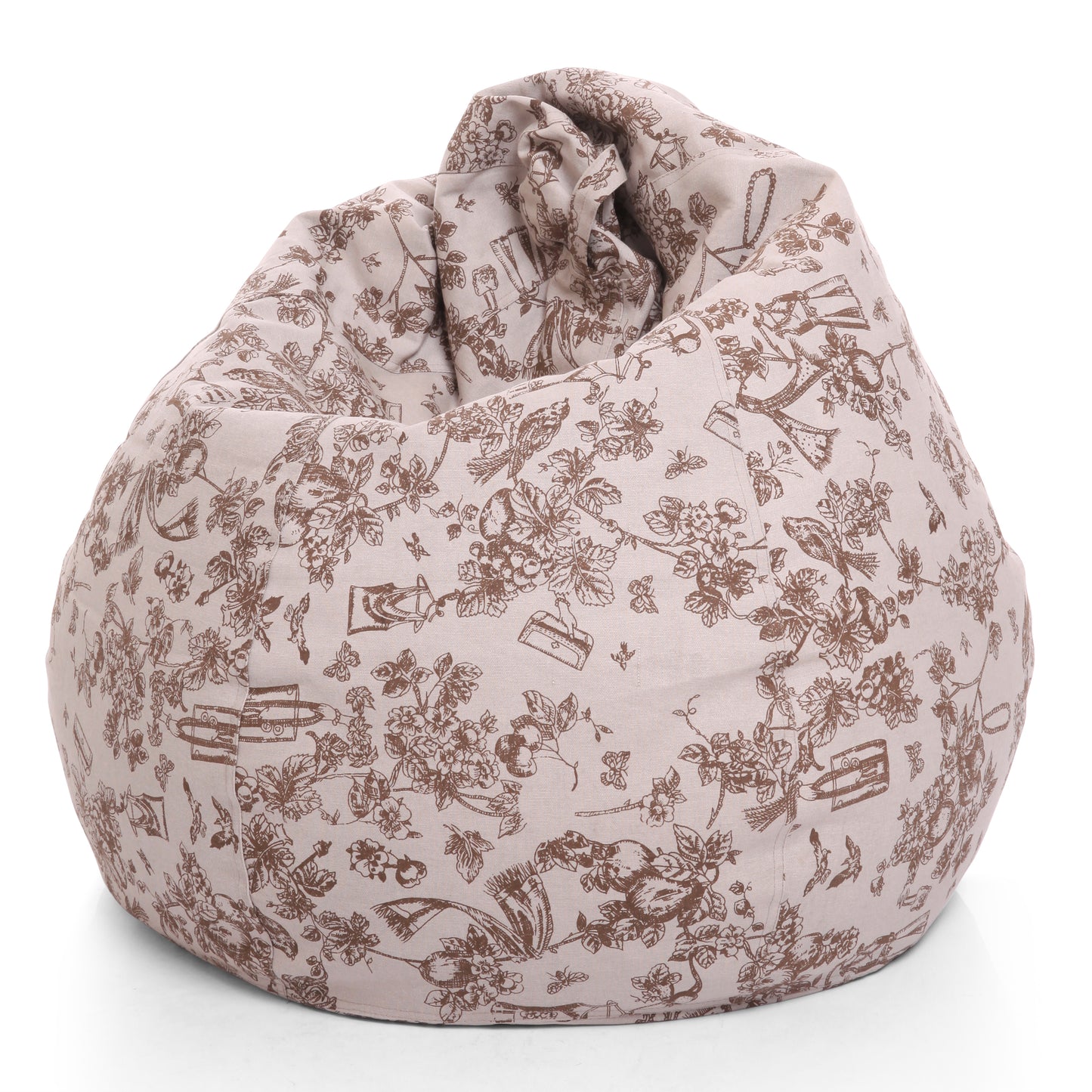 Style Homez Classic Premium Cotton Canvas Abstract Printed Bean Bag XL Size Filled with Beans Fillers