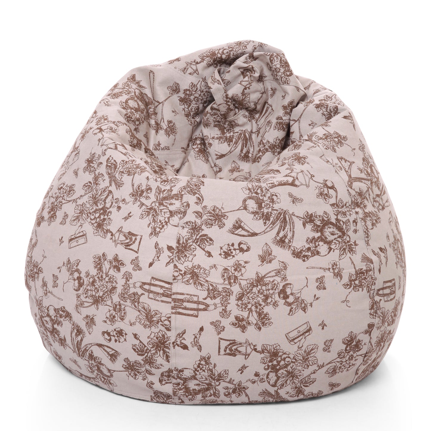 Style Homez Classic Premium Cotton Canvas Abstract Printed Bean Bag XL Size Filled with Beans Fillers