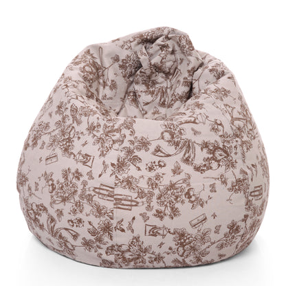 Style Homez Classic Premium Cotton Canvas Abstract Printed Bean Bag XL Size Filled with Beans Fillers
