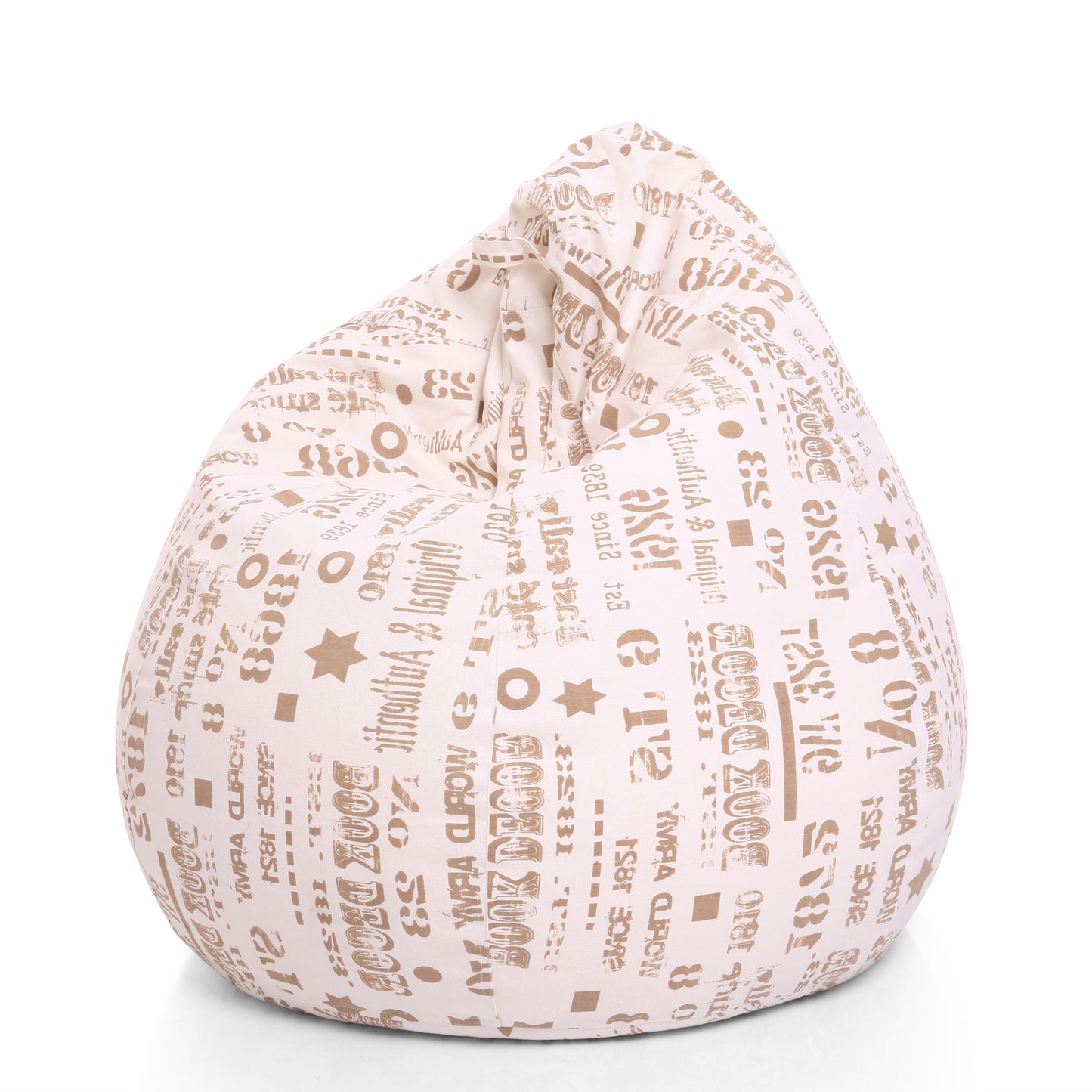 Style Homez Classic Premium Cotton Canvas Abstract Printed Bean Bag XL Size Filled with Beans Fillers