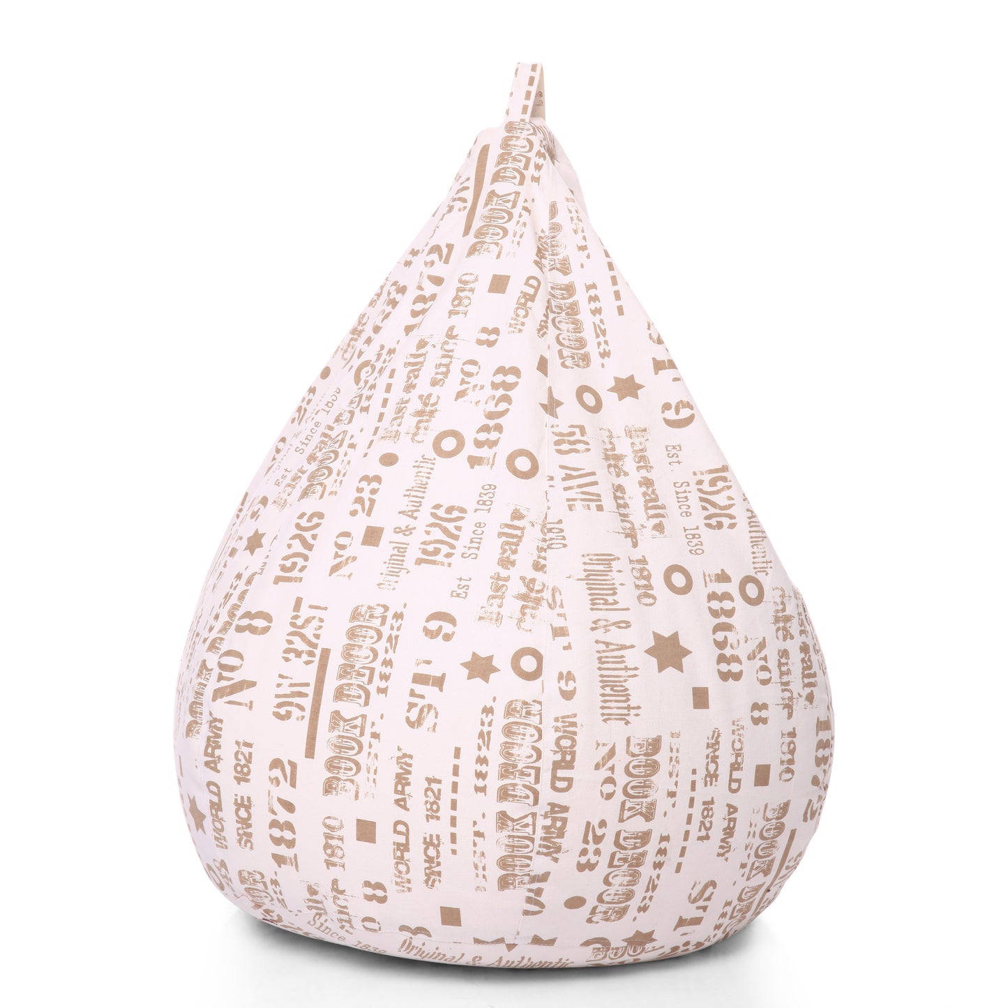 Style Homez Classic Premium Cotton Canvas Abstract Printed Bean Bag XL Size Filled with Beans Fillers