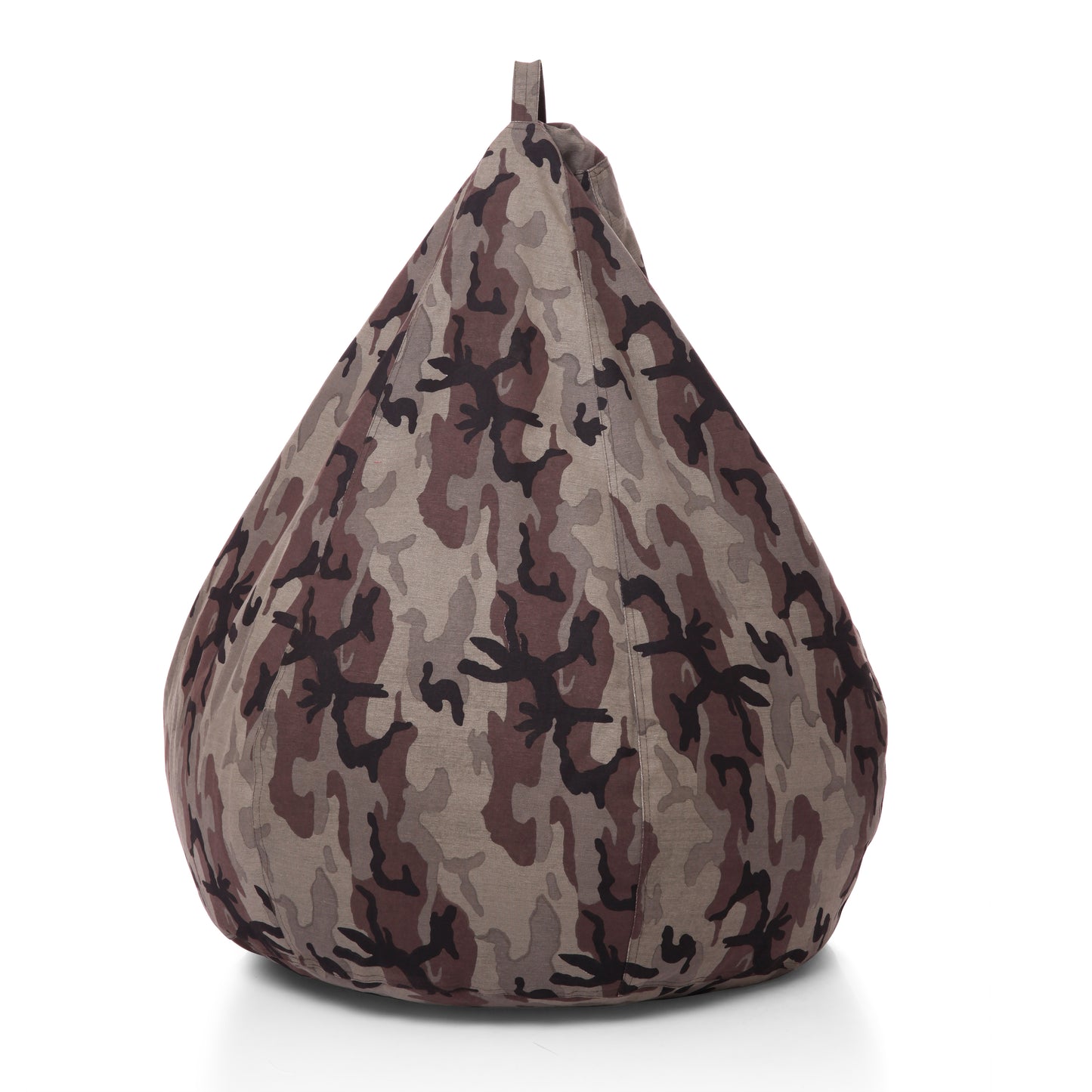 Style Homez Classic Premium Cotton Canvas Camouflage Printed Bean Bag XL Size Filled with Beans Fillers