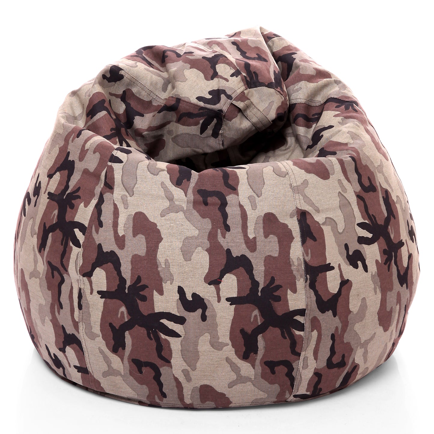 Style Homez Classic Premium Cotton Canvas Camouflage Printed Bean Bag XL Size Filled with Beans Fillers