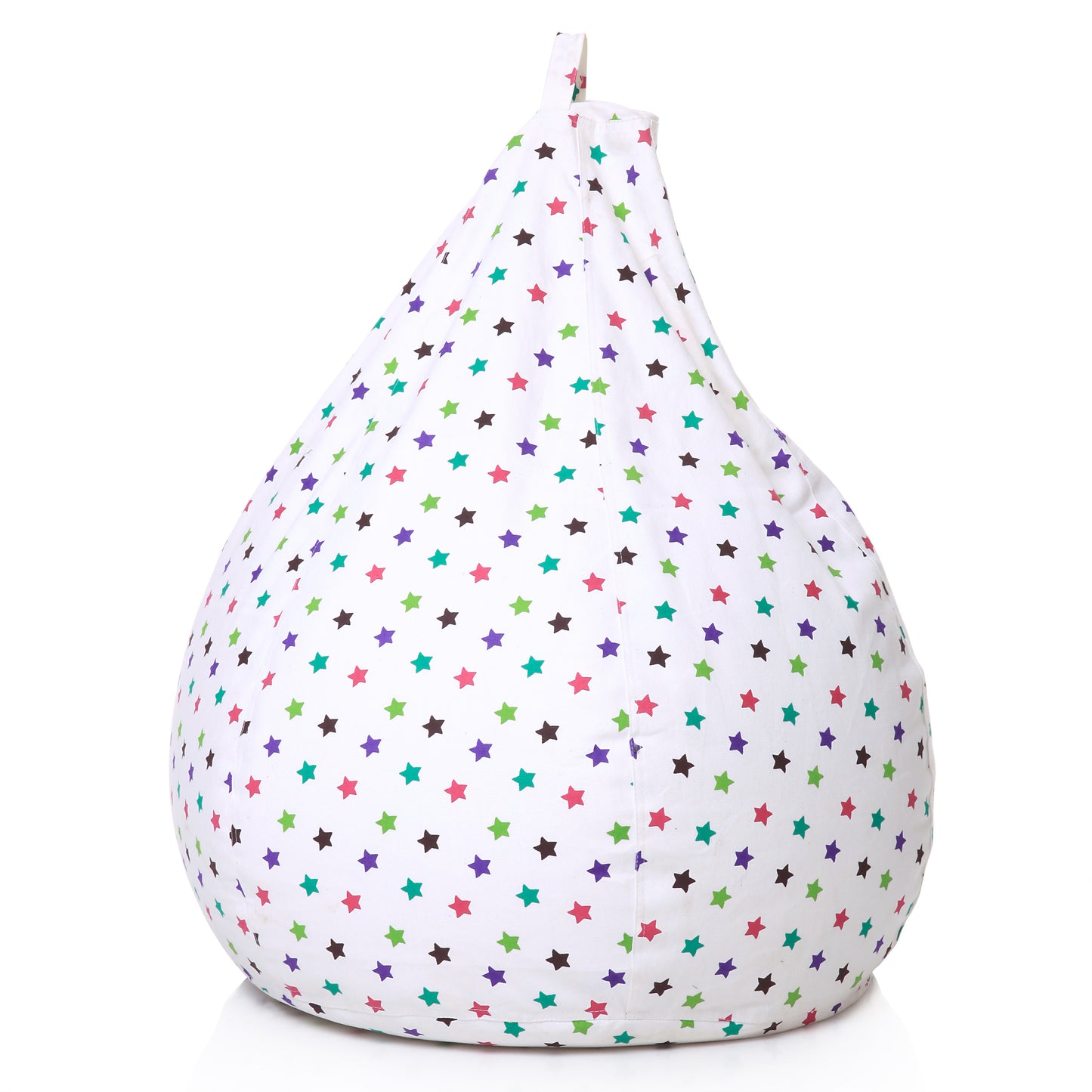 Style Homez Classic Premium Cotton Canvas Star Printed Bean Bag XL Size Filled with Beans Fillers