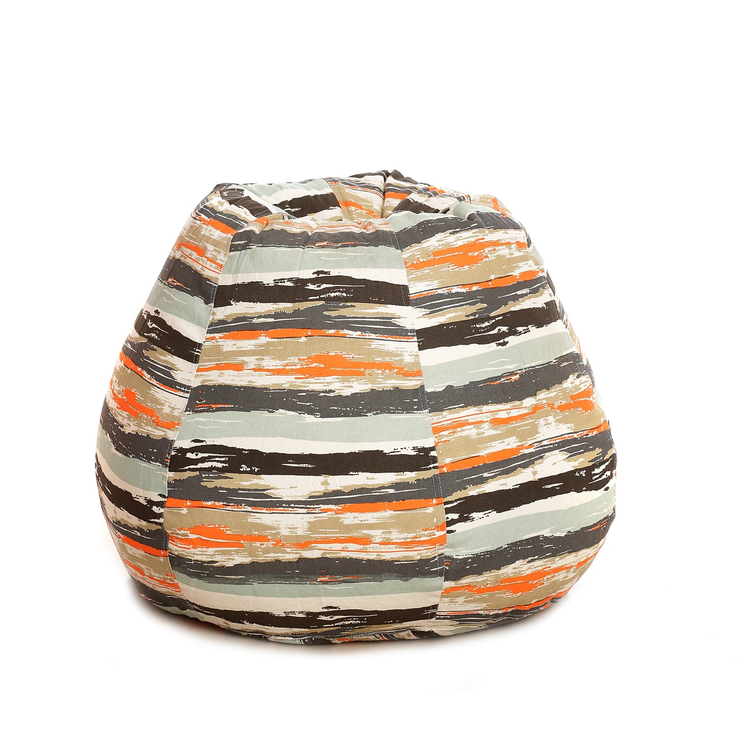 Style Homez Classic Premium Cotton Canvas Stripes Printed Bean Bag XL Size Filled with Beans Fillers
