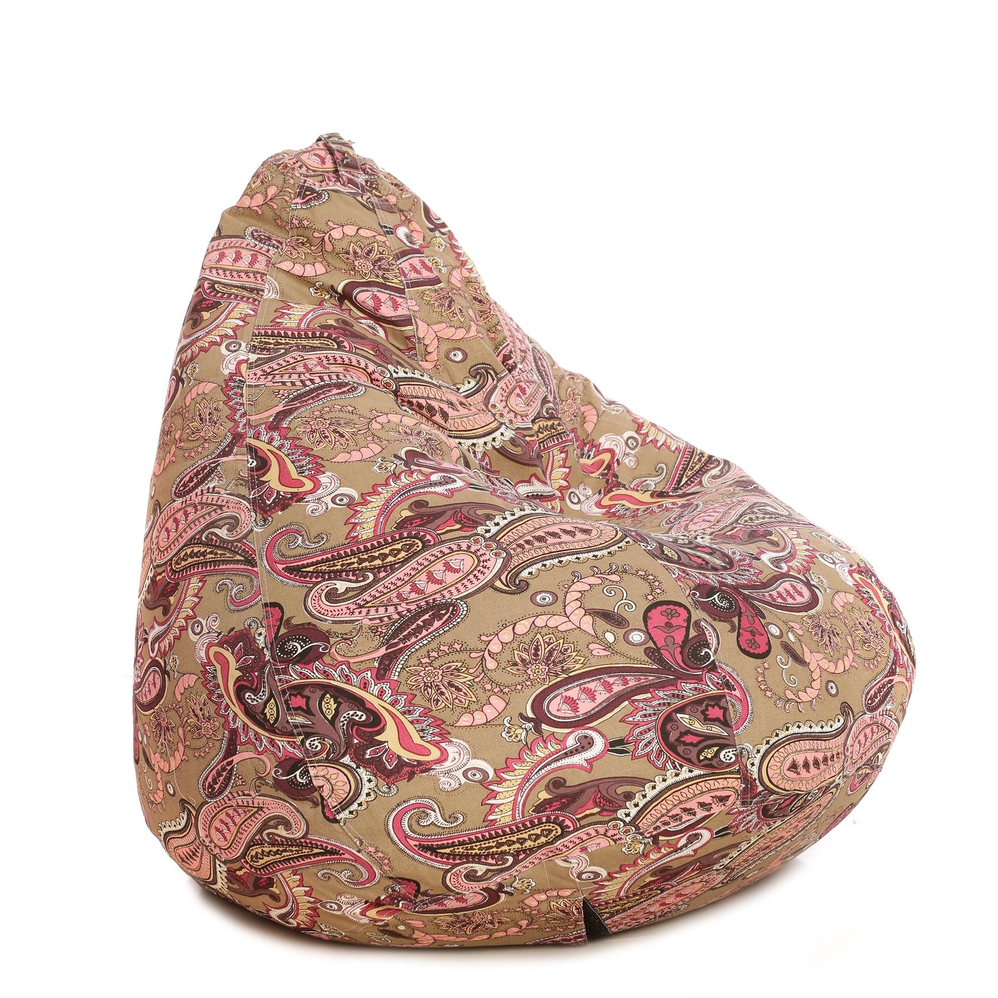 Style Homez Classic Premium Cotton Canvas Paisley Printed Bean Bag XL Size Filled with Beans Fillers