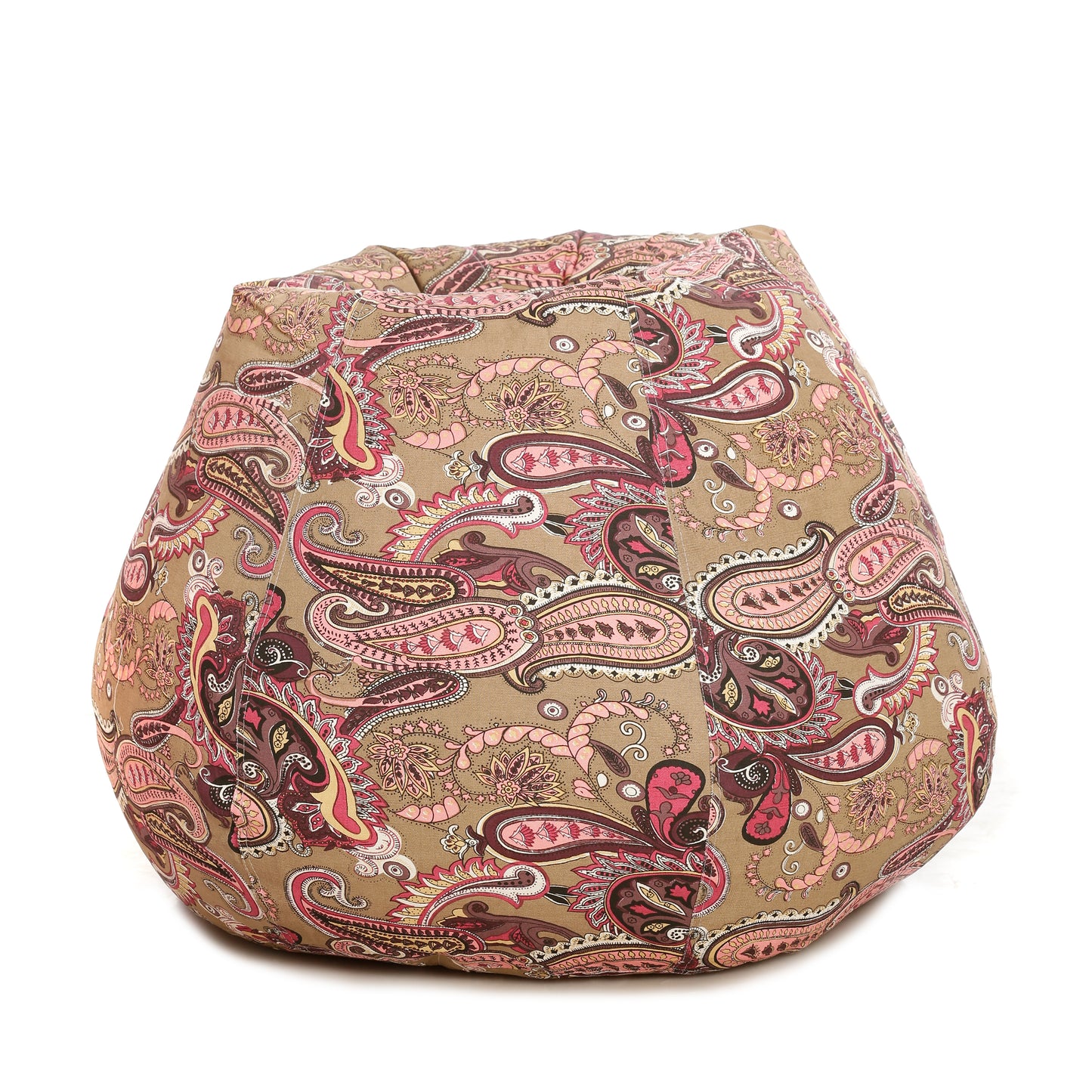 Style Homez Classic Premium Cotton Canvas Paisley Printed Bean Bag XL Size Filled with Beans Fillers