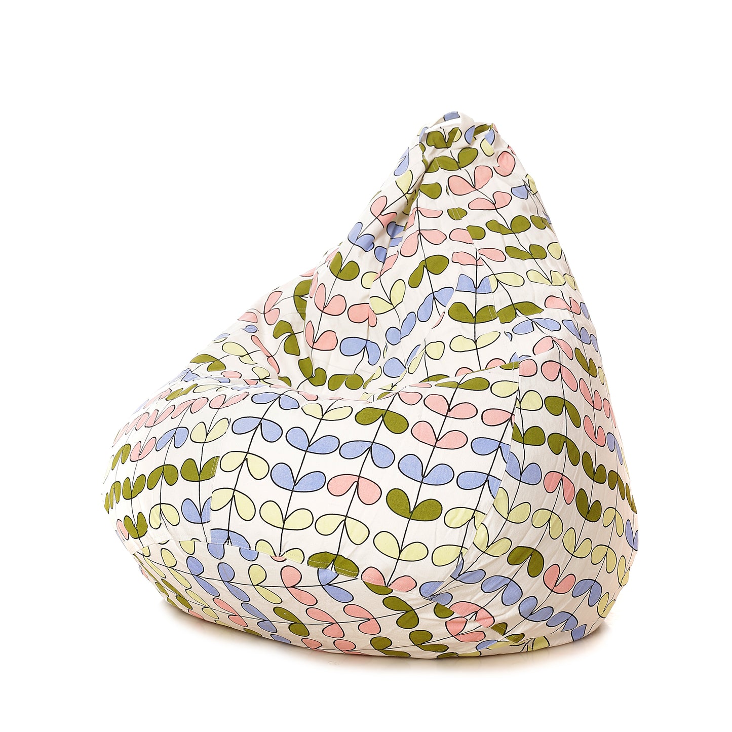 Style Homez Classic Premium Cotton Canvas Abstract Printed Bean Bag XL Size Filled with Beans Fillers