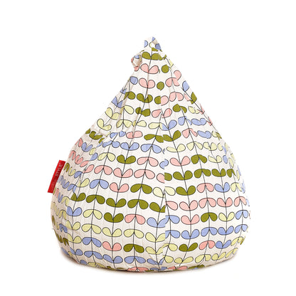 Style Homez Classic Premium Cotton Canvas Abstract Printed Bean Bag XL Size Filled with Beans Fillers