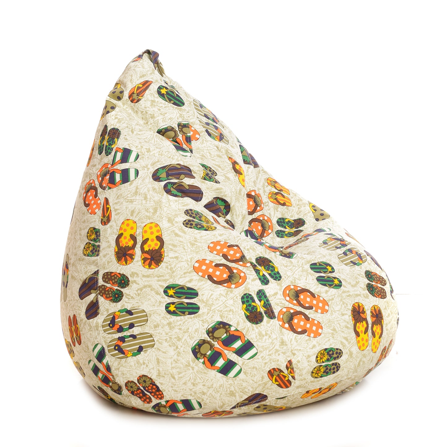 Style Homez Classic Premium Cotton Canvas Abstract Printed Bean Bag XL Size Filled with Beans Fillersr