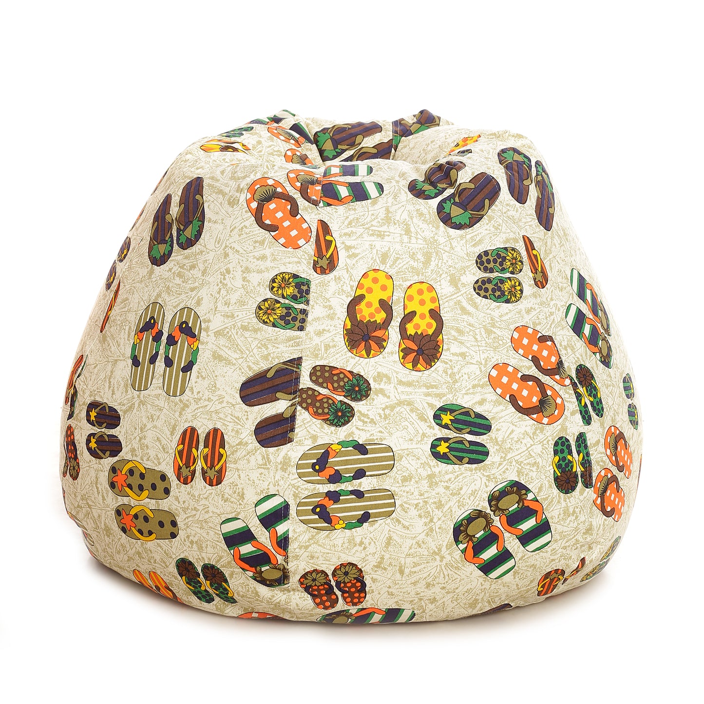 Style Homez Classic Premium Cotton Canvas Abstract Printed Bean Bag XL Size Filled with Beans Fillersr