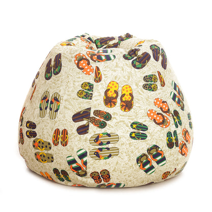 Style Homez Classic Premium Cotton Canvas Abstract Printed Bean Bag XL Size Filled with Beans Fillersr