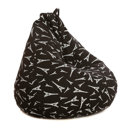 Style Homez Classic Premium Cotton Canvas Abstract Printed Bean Bag XL Size Filled with Beans Fillers