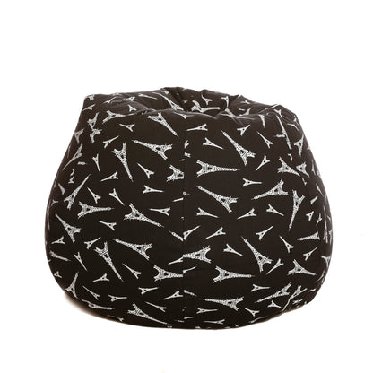 Style Homez Classic Premium Cotton Canvas Abstract Printed Bean Bag XL Size Filled with Beans Fillers