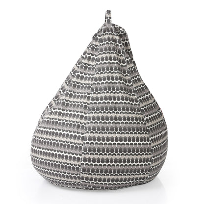Style Homez Classic Cotton Canvas Polka Dots Printed Bean Bag XXL Size Filled with Beans Fillers