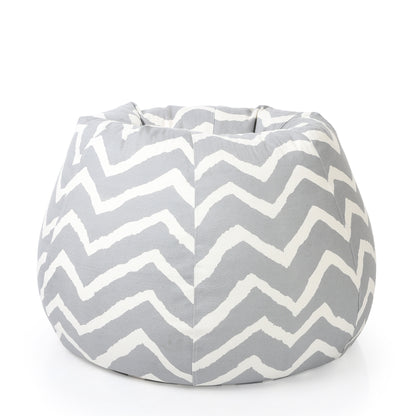 Style Homez Classic Cotton Canvas Stripes Printed Bean Bag XXL Size Filled with Beans Fillers