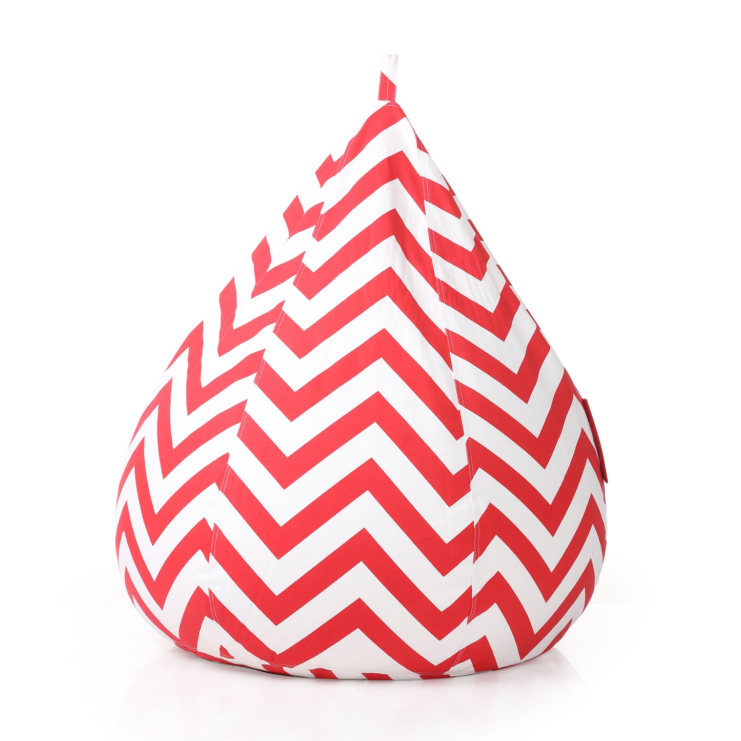 Style Homez Classic Cotton Canvas Stripes Printed Bean Bag XXL Size Filled with Beans Fillers
