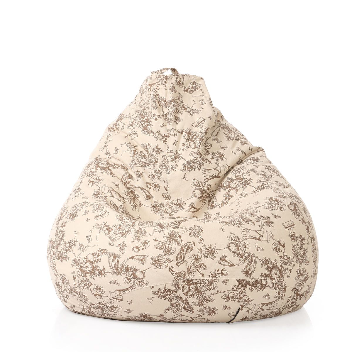 Style Homez Classic Cotton Canvas Abstract Printed Bean Bag XXL Size Filled with Beans Fillers