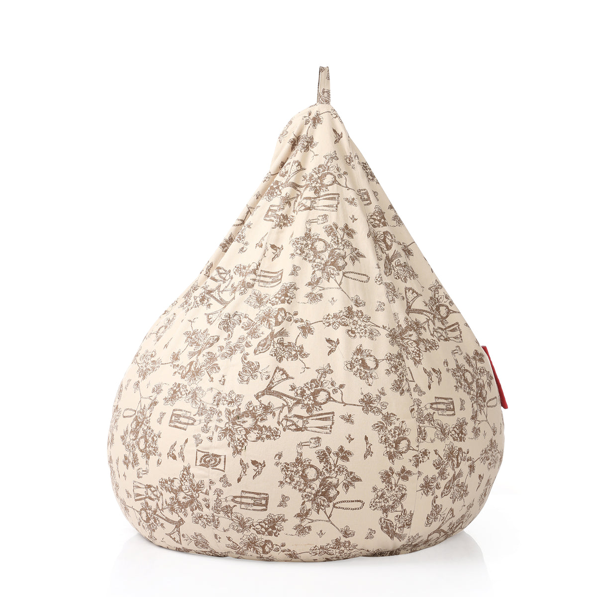 Style Homez Classic Cotton Canvas Abstract Printed Bean Bag XXL Size Filled with Beans Fillers