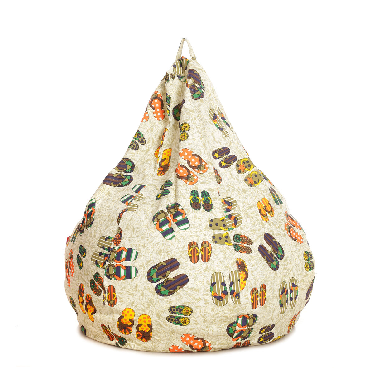 Style Homez Classic Cotton Canvas Abstract Printed Bean Bag XXL Size Filled with Beans Fillersr