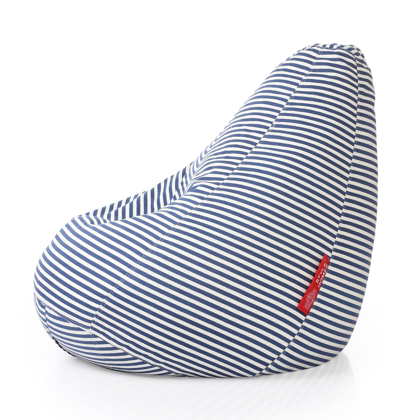 Style Homez Classic Cotton Canvas Stripes Printed Bean Bag XXXL Size Filled with Bean Refill Fillers