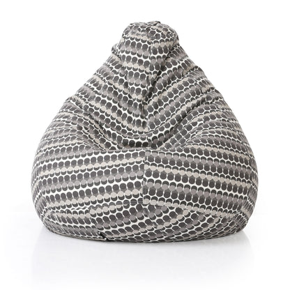 Style Homez Classic Cotton Canvas Polka Dots Printed Bean Bag XXXL  Size Filled with Bean Refill Fillers