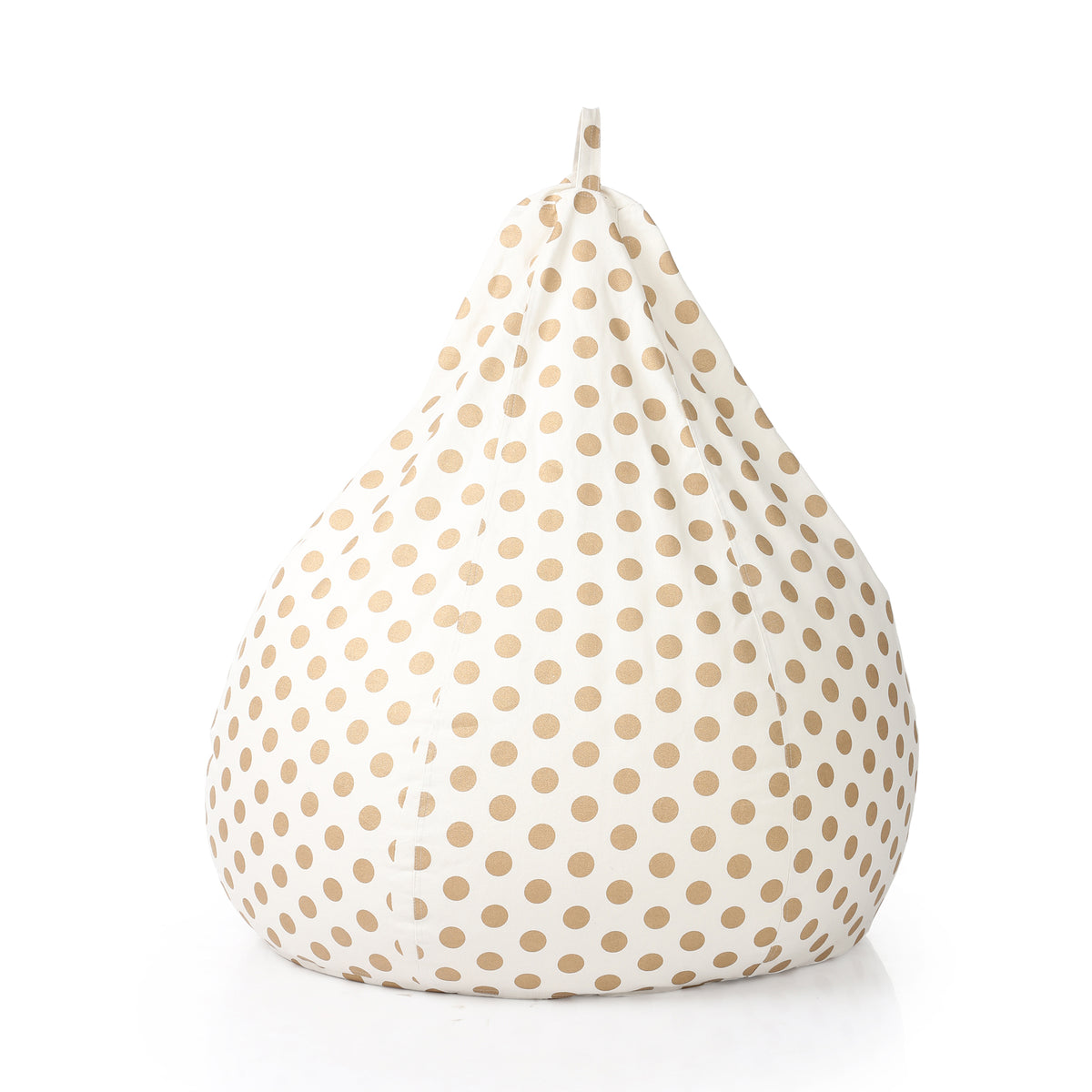 Style Homez Classic Cotton Canvas Polka Dots Printed Bean Bag XXXL  Size Filled with Bean Refill Fillers