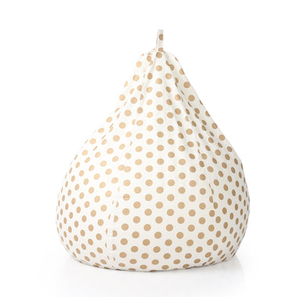 Style Homez Classic Cotton Canvas Polka Dots Printed Bean Bag XXXL  Size Filled with Bean Refill Fillers